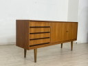 Mobile credenza in teak con cassettiera vintage
