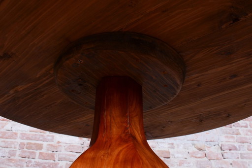 Table de salle à manger Biedermeier restaurée, en bois de cerisier, d'origine polonaise et autrichienne, (photo 2 of 16)
