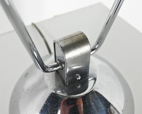 Image 1 of Lampe design Yves Jujeau et André Mounique pour Jumo. Métal chromé, France C.1930.