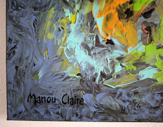 Out Of The Blue – Manou Claire, Paintings & Drawings, Wood, Canvas (photo 5 of 8)