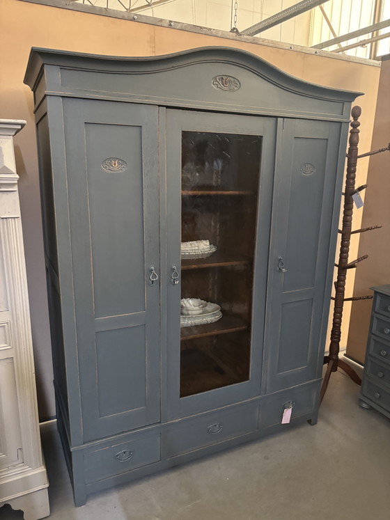 Vintage Display Cabinet / Buffet Cabinet – Sideboard cabinet, Wood, Glass (photo 4 of 10)