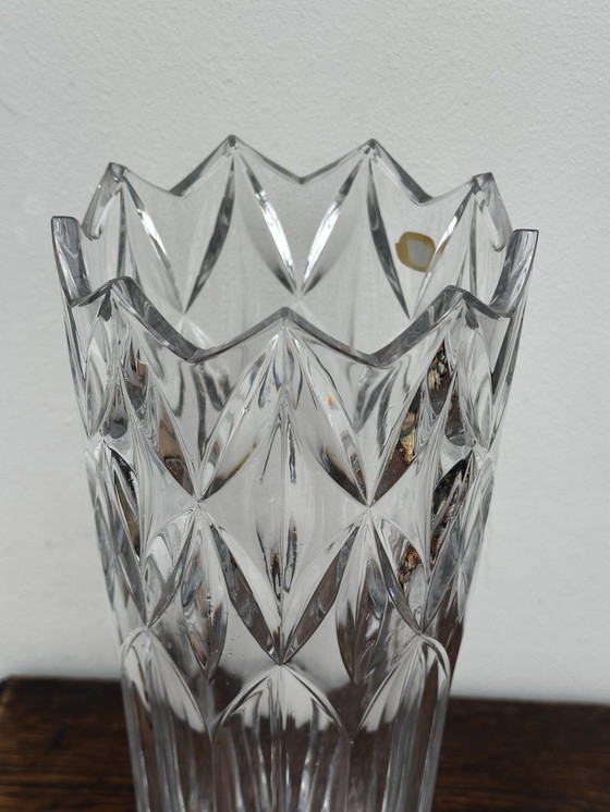 Image 1 of Vintage geslepen kristallen vaas - Bohemen kristal - H 30 cm