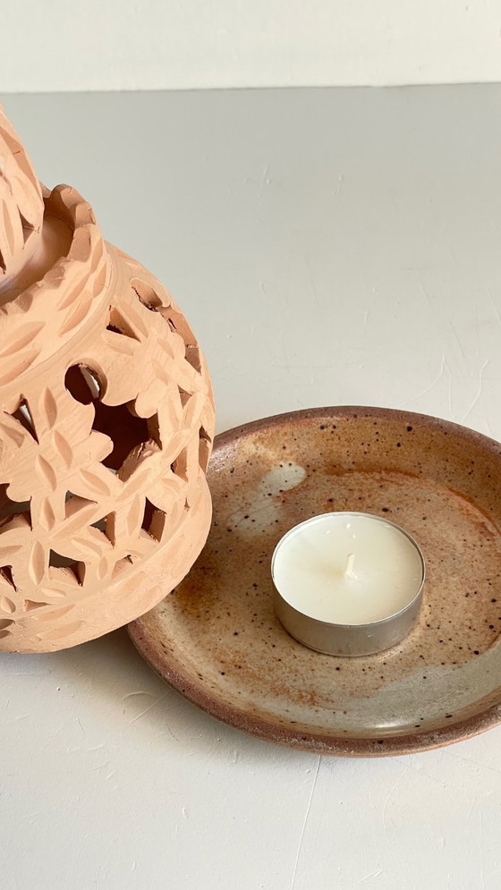 Image 1 of Handmade Terracotta Tealight Candle Holder