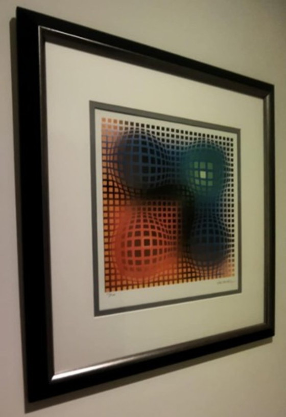 Image 1 of Vasarely - Composizione geometrica