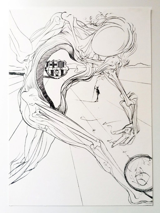 Dali. Lithographie Barcelone 75e anniversaire. Édition limitée, signée