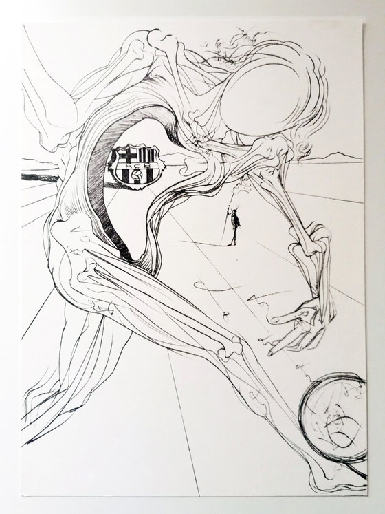 Image 1 of Dali. Lithographie Barcelone 75e anniversaire. Édition limitée, signée