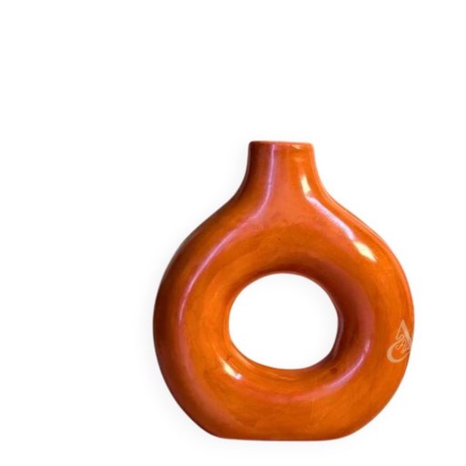 Mittelgroße handwerkliche Vase Tafoukt matt Terrakotta