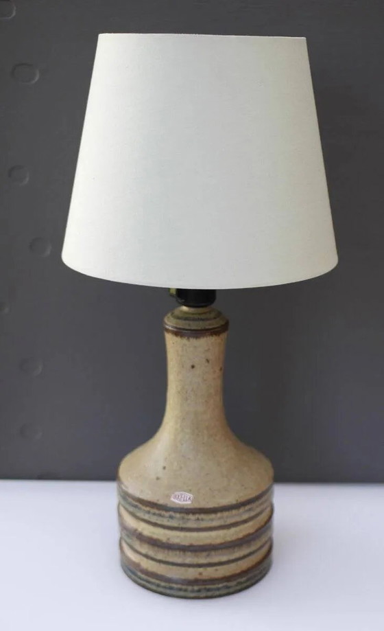 Image 1 of Vintage Danish stoneware pottery table lamp from Axella, 1970s