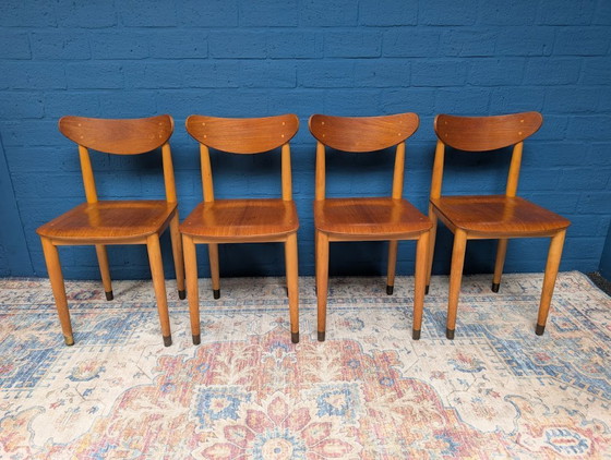 Image 1 of 4x Danish chairs, 2x bedside tables