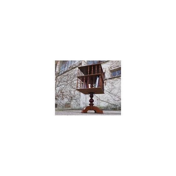 Image 1 of Vintage swivel bookcase in beech wood, Italy 1950