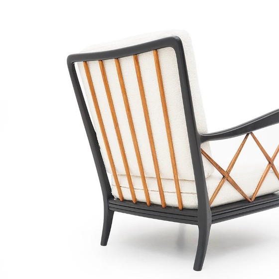 Image 1 of Coppia di poltrone con struttura in legno, anni '40