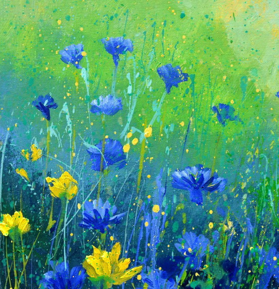 Blue Cornflowers – Paintings & Drawings, Canvas (photo 2 of 5)