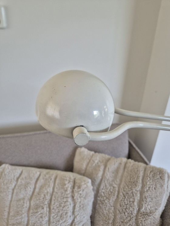 Vintage white metal Floor light Hustadt-Leuchten 80s – Hustadt Leuchten (photo 5 of 12)