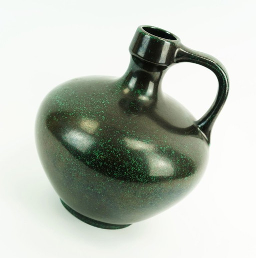 ruscha mid century VASE black and green kurt tschoerner mid century pottery model 340