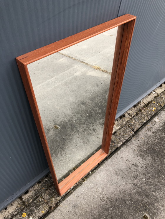 Image 1 of Vintage mirror with teak wood frame
