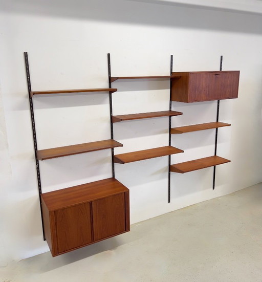 Teak Wall System By Kai Kristiansen for Feldballes.