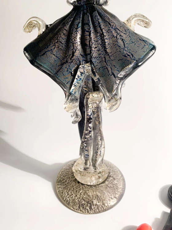 1960s Hand-blown Murano Glass Figurative Statue Attributable to Salviati – Sculpture (photo 10 of 14)