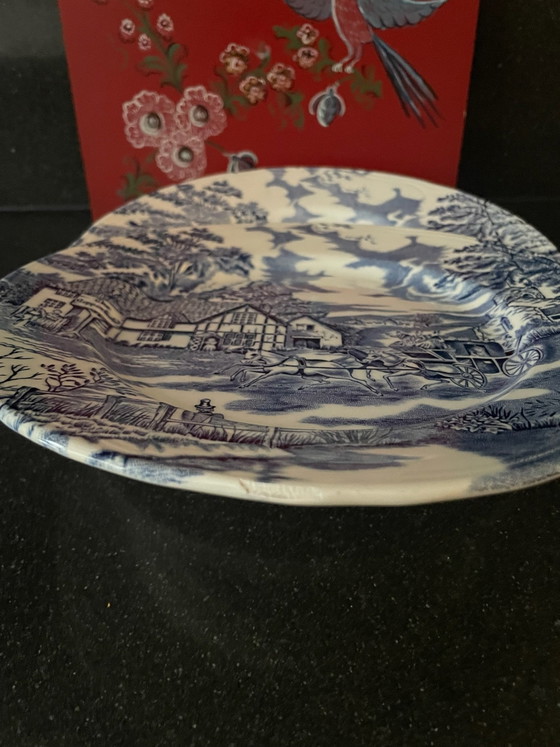 Lunéville Vintage Plates, Luneville, Crockery, Ceramic, Blue (photo 5 of 8)