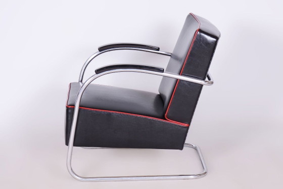 Paar gerestaureerde Bauhaus Fn21 fauteuils, van Mücke-Melder, leer, Tsjechisch, jaren dertig – Leather (photo 13 of 16)