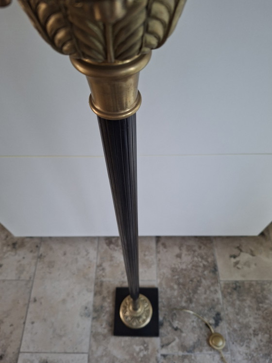 Image 1 of Old French floor lamp with beautiful solid brass details