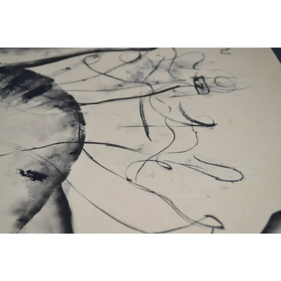 László Mindszenti Inchiostro su carta, montato su cartone, firmato e datato 1972 – Dipinti e disegni, Paper (photo 11 of 12)