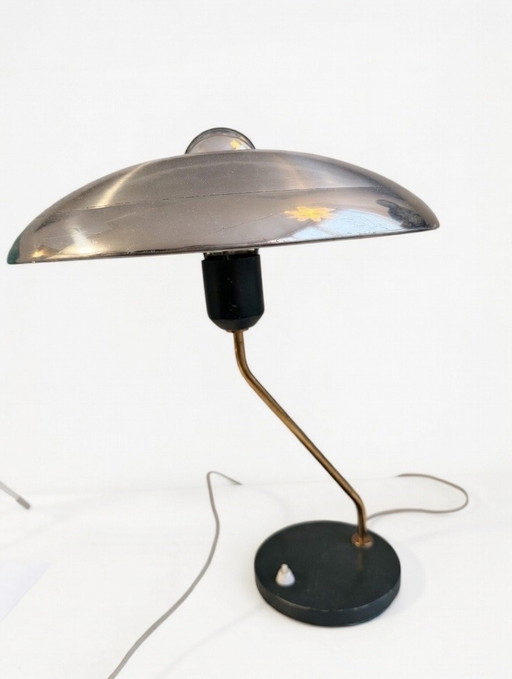 Louis Kalff for Philips - Romeo Desk Lamp (Rare Chrome Shade), 1950s