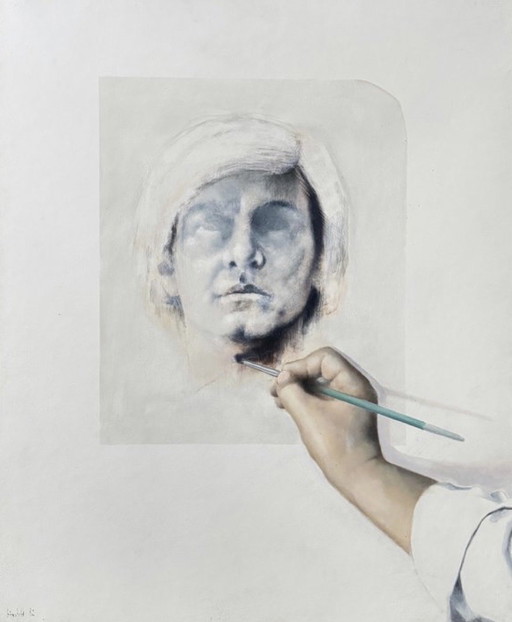 Nicolas Binsfeld - Magnificent portrait of Andy Warhol from 1982 