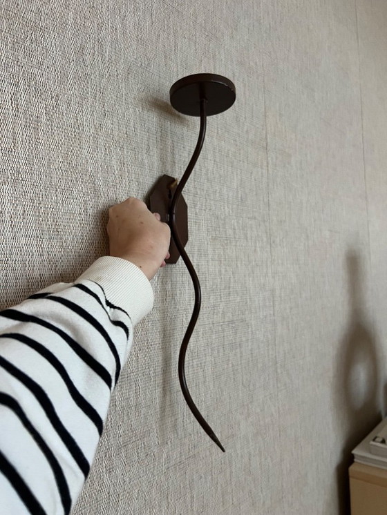 Image 1 of Wandleuchter, gewellt, braun