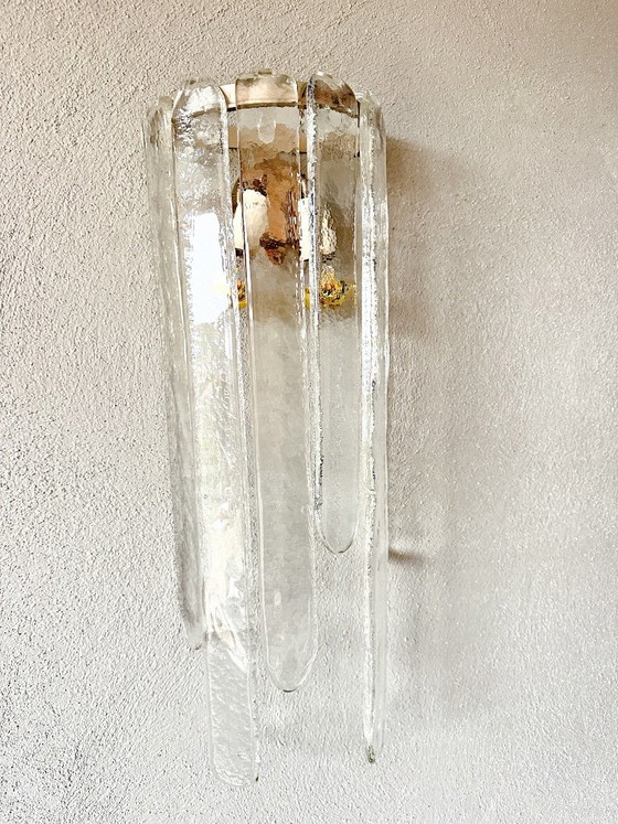 Vintage large Mazegga wall light Nason, Mazzega, Brass, Murano Glass, Gold (photo 8 of 15)