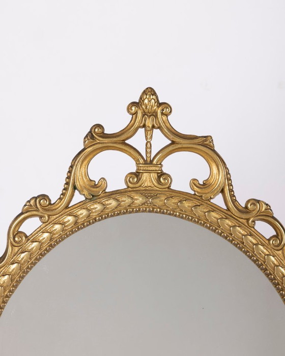 Vintage Italiaanse gedecoreerde messing tafelspiegel uit de jaren 60. – Brass (photo 2 of 15)
