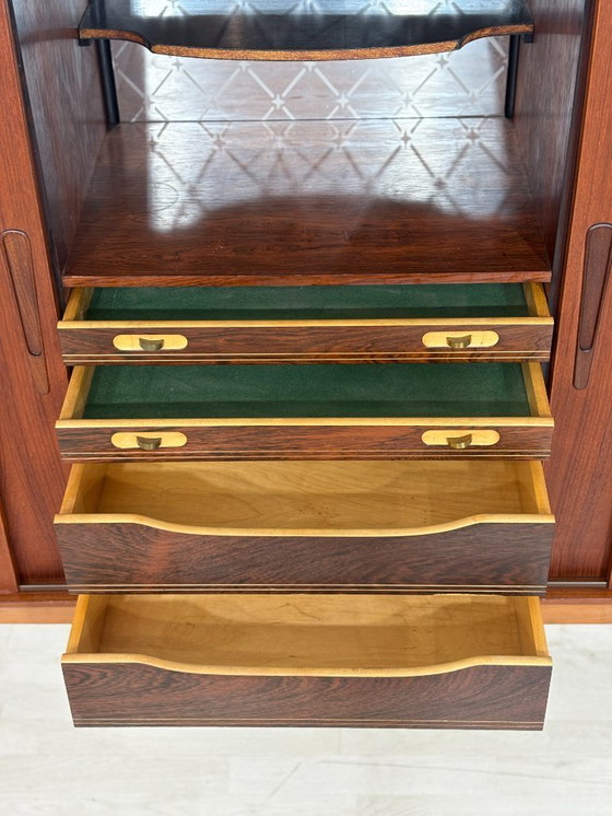 Image 1 of Buffet haut de design danois / Buffet en teck / Meuble bar / Meuble de salon / Meuble vintage