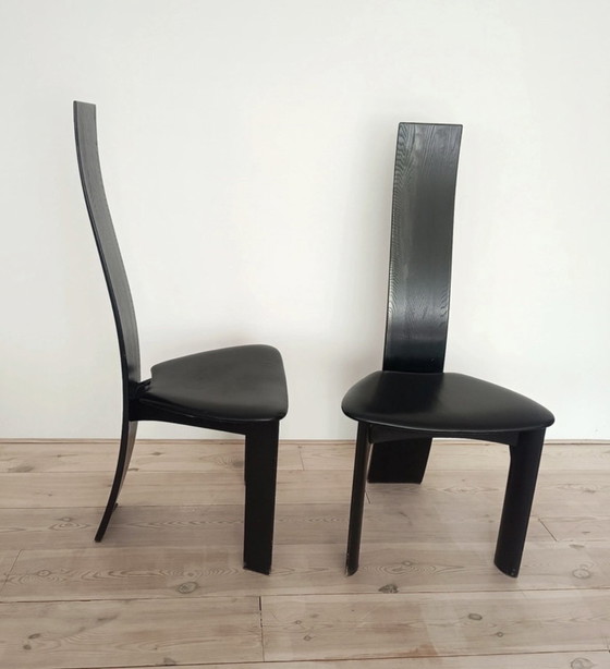 Image 1 of Ensemble de 4 chaises de salle à manger noires. Iris, Tranekaer, Danemark