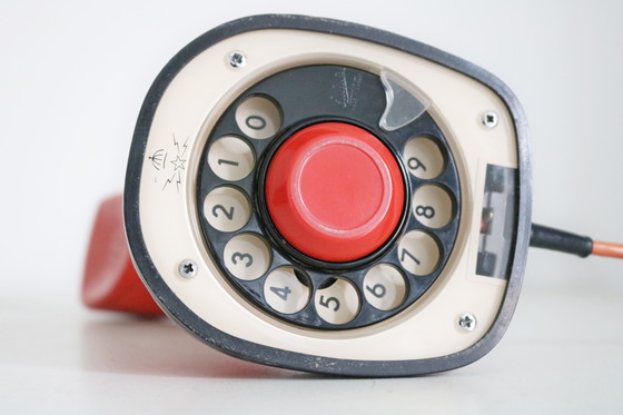 Image 1 of Ericsson Ericofon Cobra Vintage Telephone Red