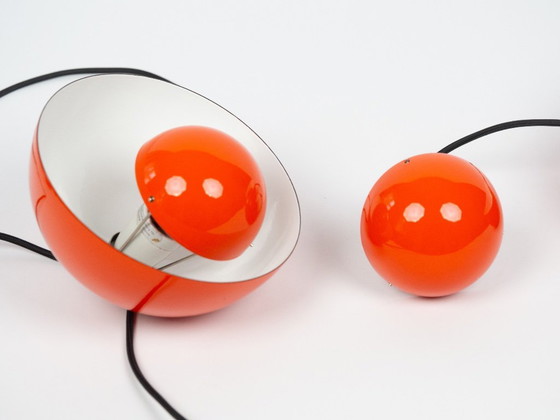 Image 1 of Paar van 2 Deense vintage lampen Bloempot door Verner Panton, Louis Poulsen, 1966