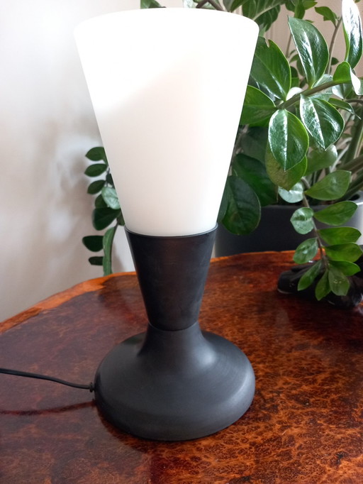 LAKRO AMSTELVEEN VINTAGE TABLE LAMP MATTE BLACK DOT PERFECT!