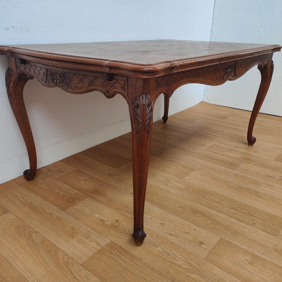 Image 1 of Vintage country style dining table dining room table extendable table