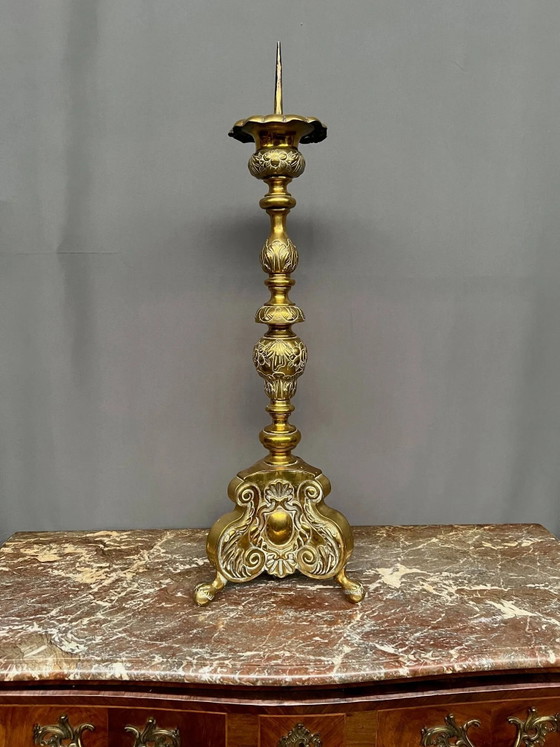 Lustre d'église. Cuivre. – Bougeoirs et chandeliers, Copper (photo 3 of 7)