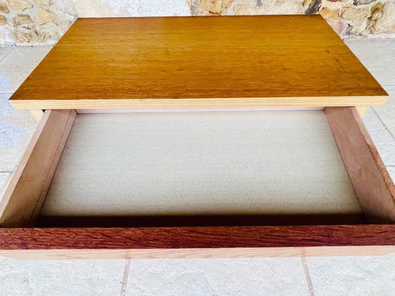 Image 1 of Mid-Century, Oak Nightstand , Circa 1960s 1970s