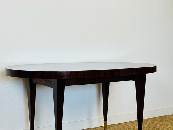 Image 1 of Ovale Art Deco eettafel van palissanderhout, Frankrijk, 1940