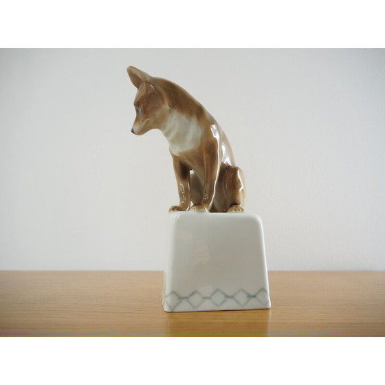 Image 1 of Midcentury Porcelain Sculpture of Fox, 1960s