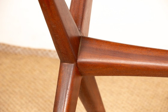 Image 1 of Tavolo scandinavo vintage, alto e basso, in teak di Frederik Kayser per Gustav Bahus, Norvegia, 1960.