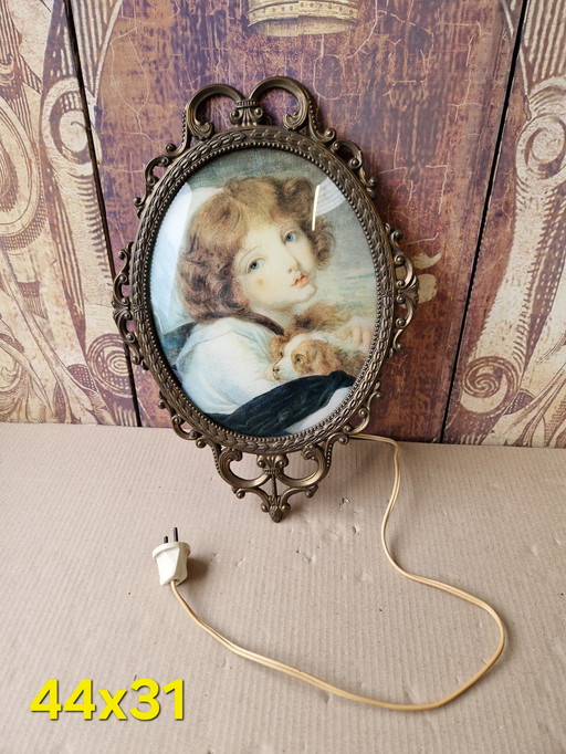 Antique illuminated painting