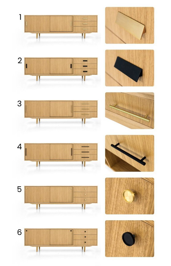 Image 1 of Buffet D-S03 portes coulissantes et 3 tiroirs