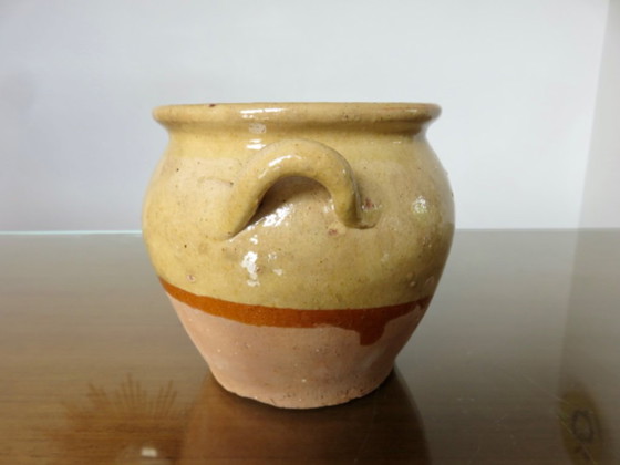 Image 1 of Rare petit pot à confit en terre cuite vernissée début XXème