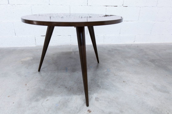 Image 1 of Tripod coffee table, 1960s, varnished mahogany