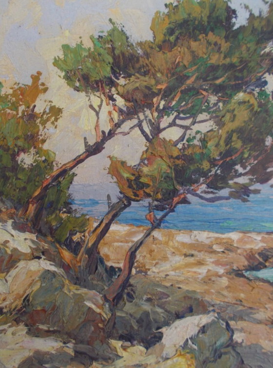 Image 1 of Antico dipinto navale sul mare segno mediterraneo fortuna auto marseille