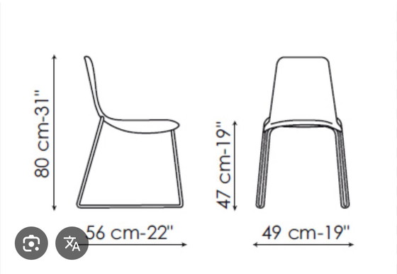 Image 1 of 4x white Bonaldo dining chairs ‘Lei’ 