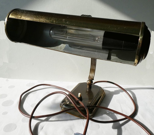 Reading lamp, brass, art deco, fully functional
