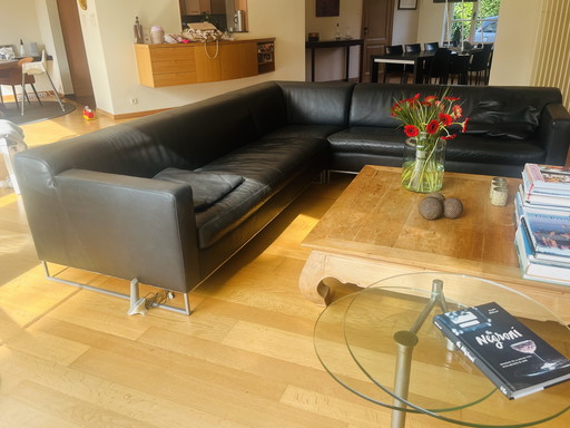 Black leather lounge seat top quality