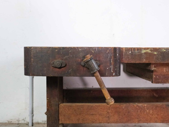 Image 1 of Vintage industriële werkbank, ladekast, dressoir